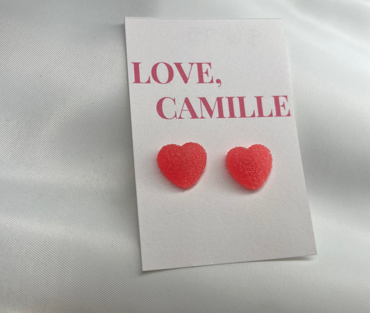 Jelly Heart Stud Earrings
