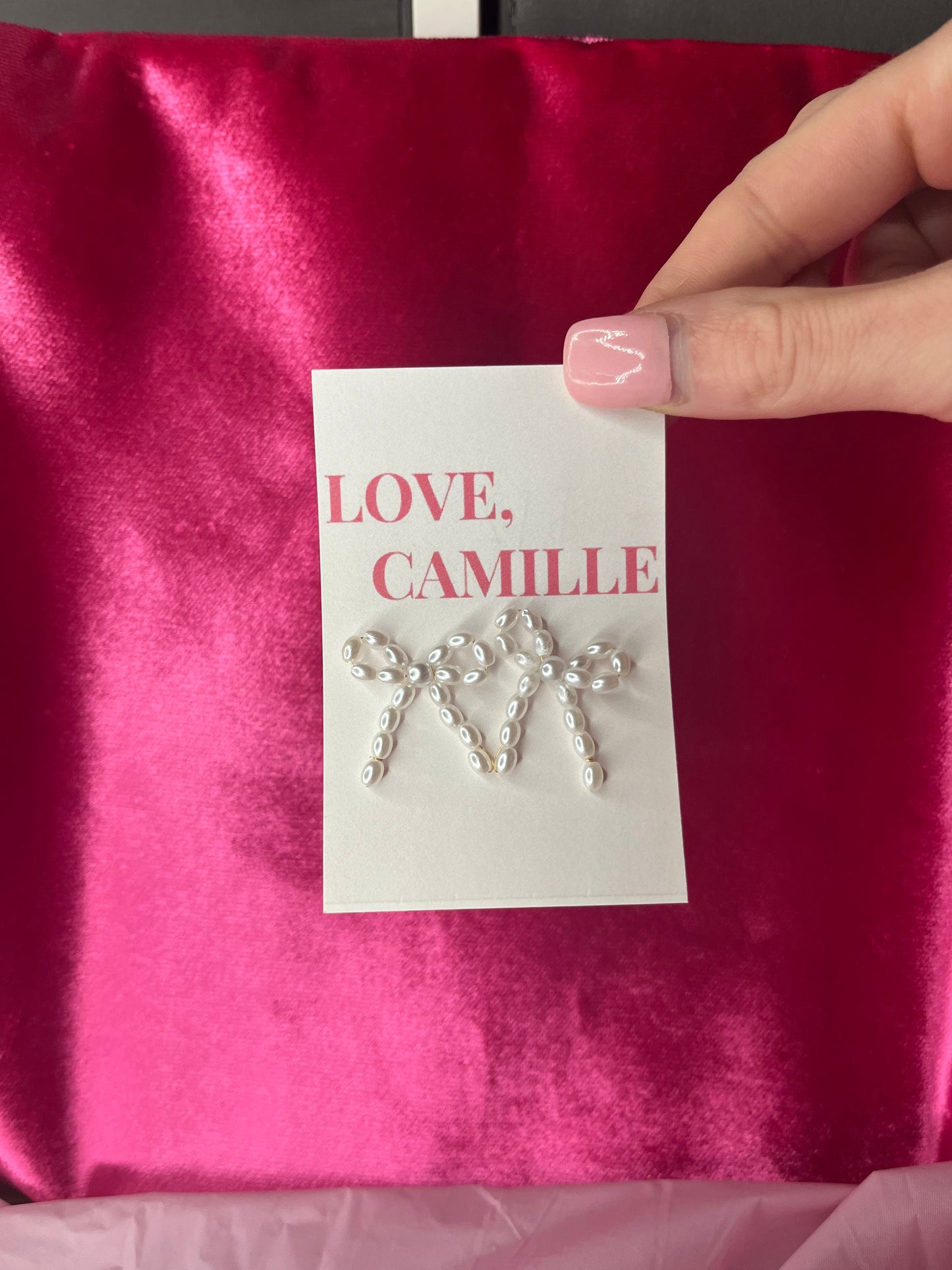 Pearl Bow Earrings