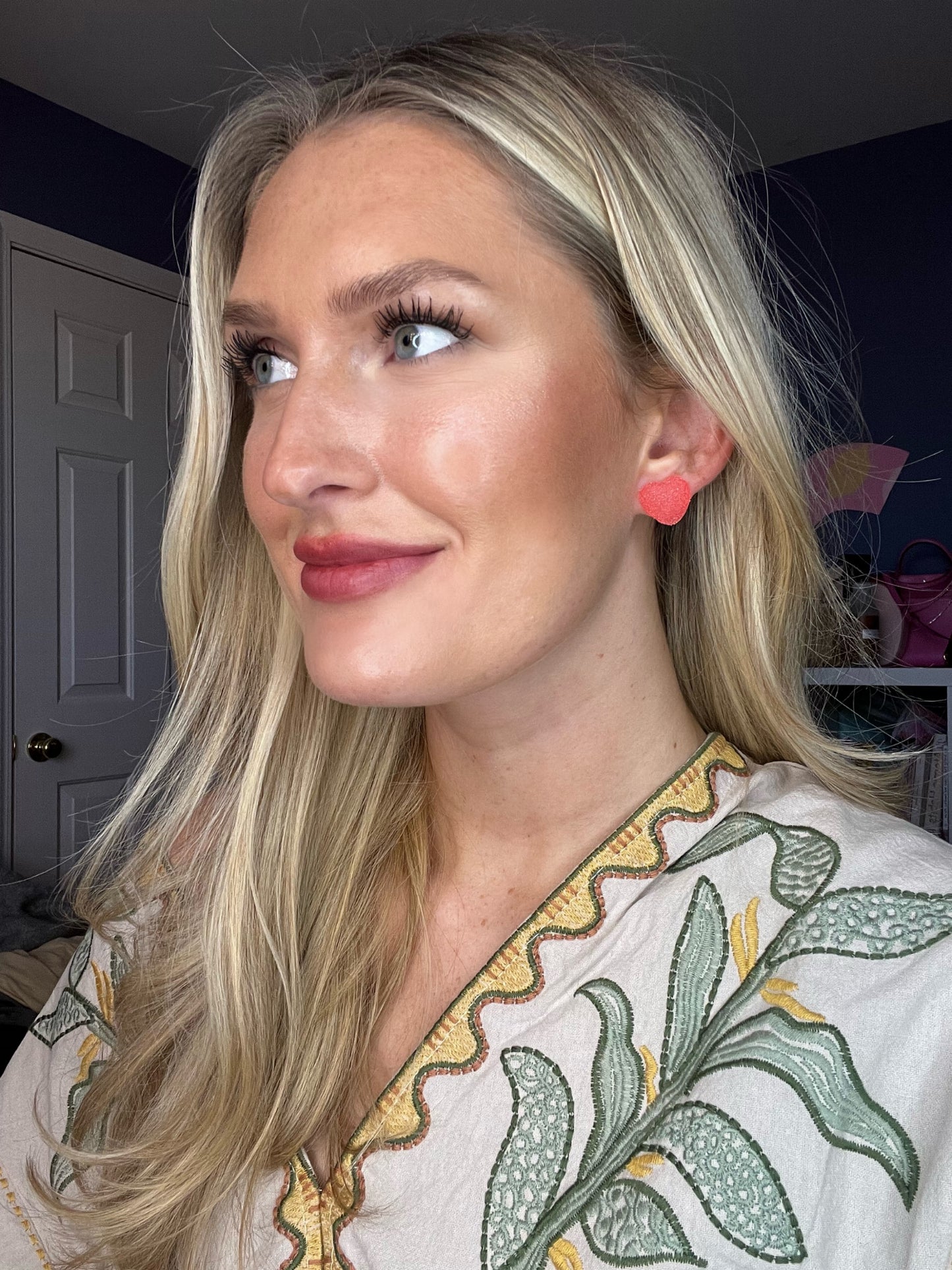 Jelly Heart Stud Earrings