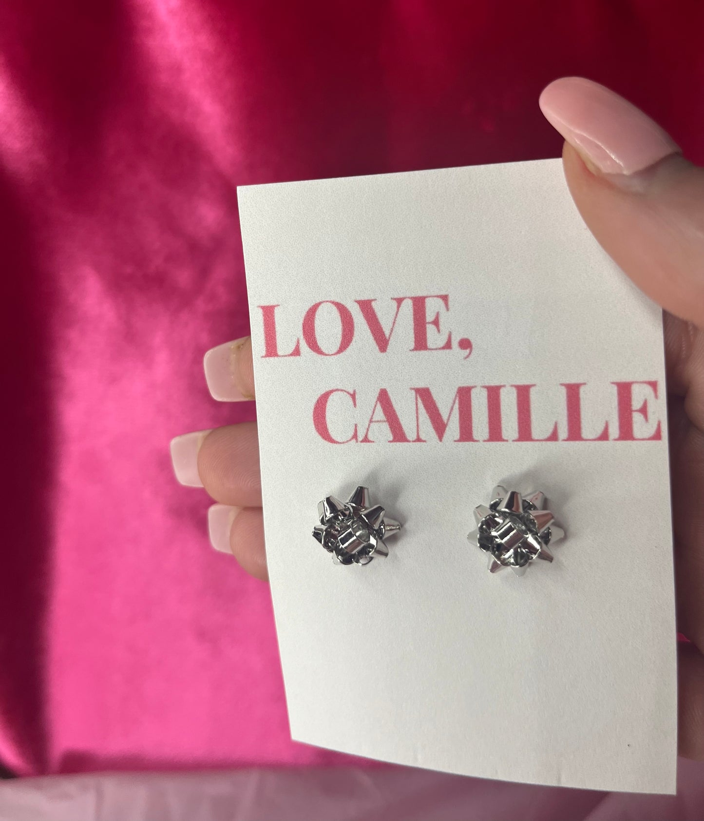 Gift Bow Studs