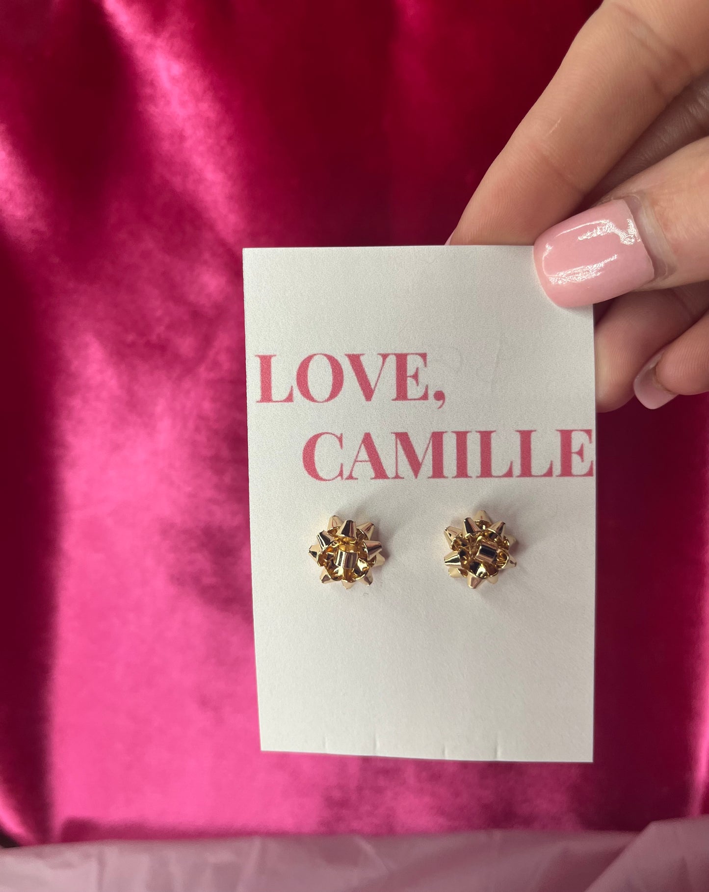 Gift Bow Studs