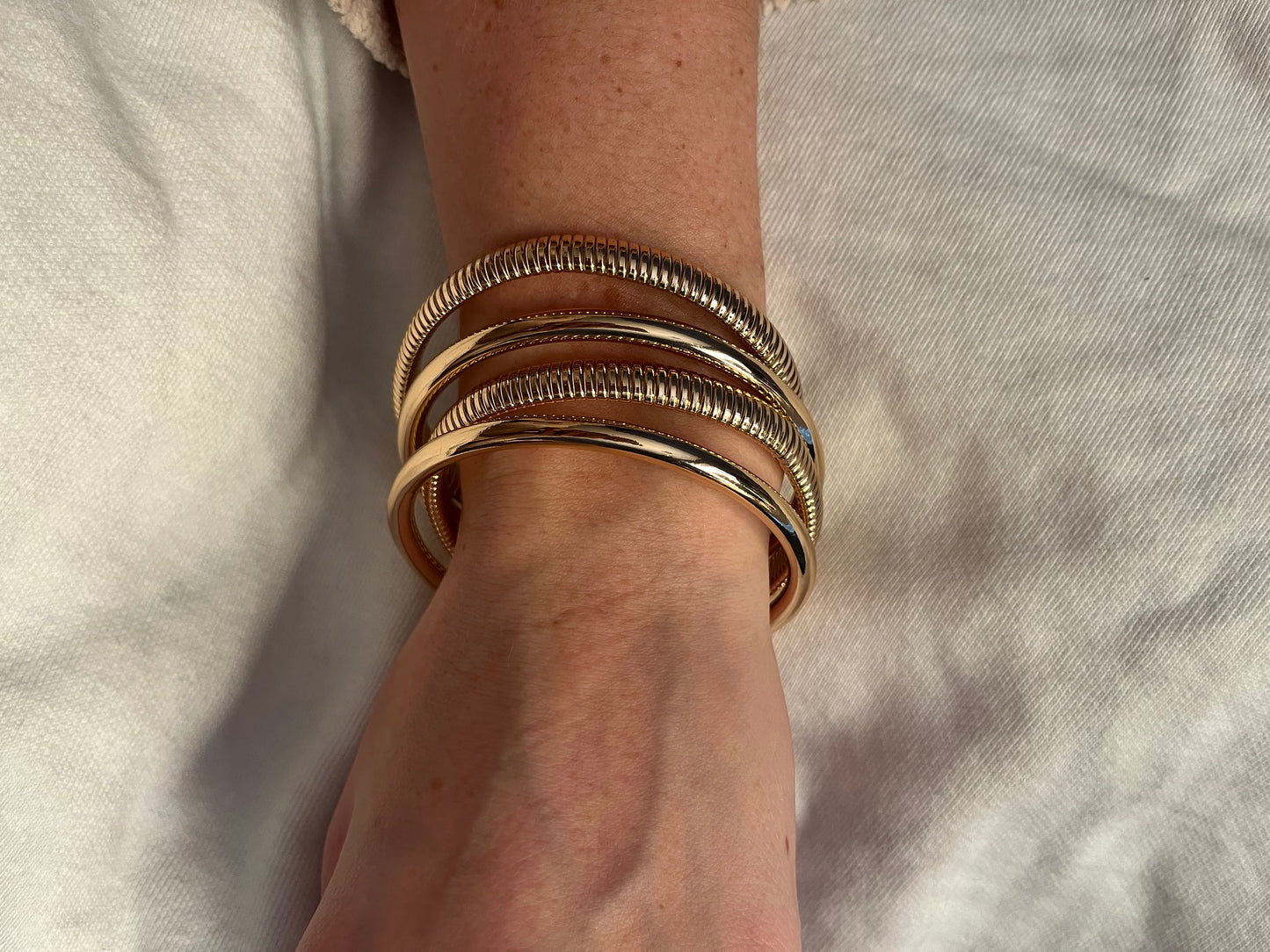 4 Gold Bracelet Stack